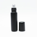 15ml frosted black roll on perfume bottle with wood cap RO-139S